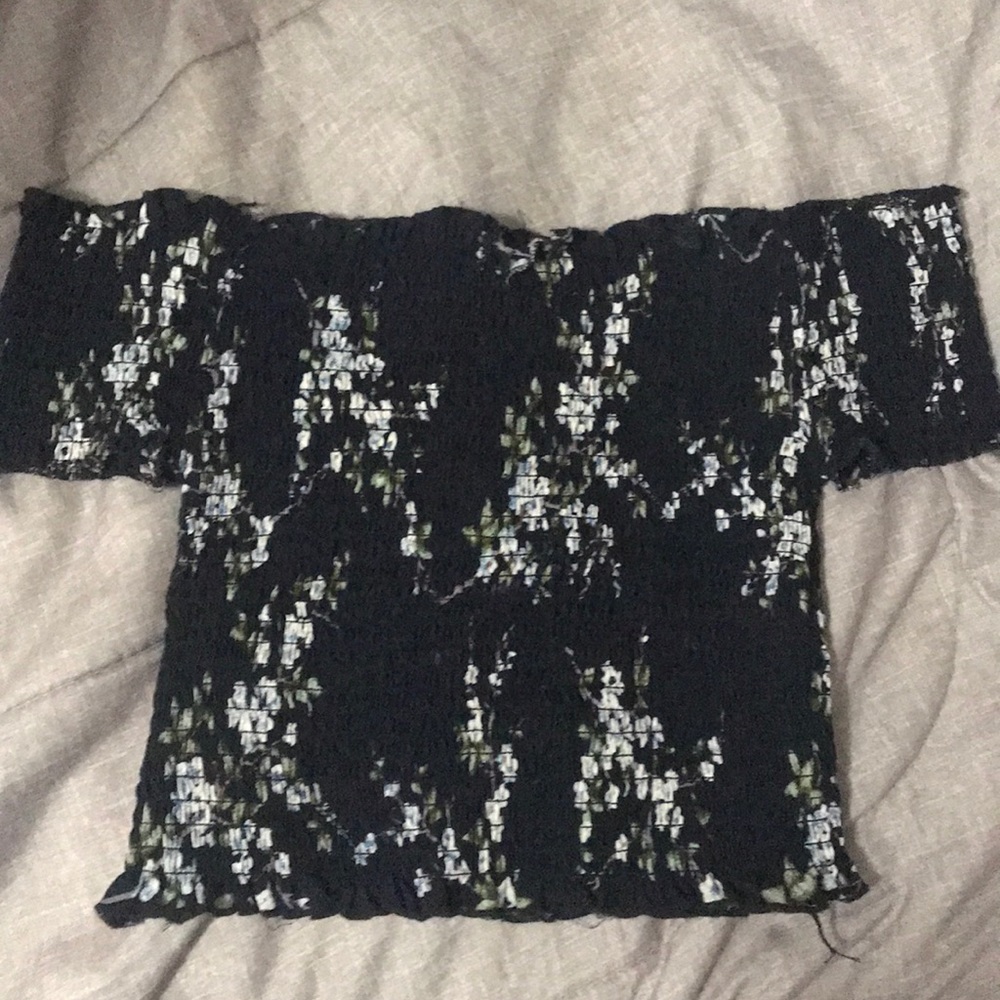 flowered crop top